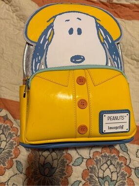 Loungefly Yellow Snoopy Raincoat Kids Mini Backpack